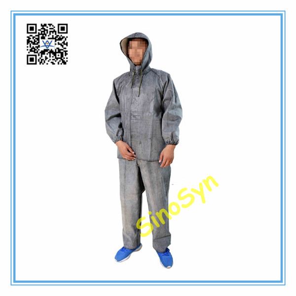 FQ1710 CR Multifunctional Chemical Protective Split Suit 45dmm Black